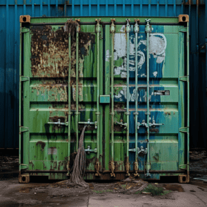 Moldy shipping container