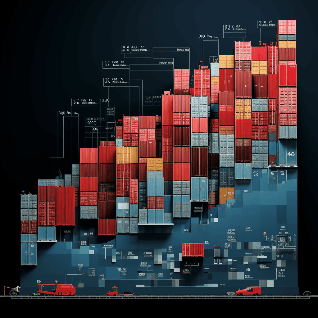 Graph of Shipping Containers